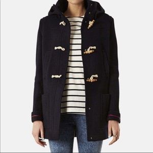 Topshop Navy Duffle Coat
